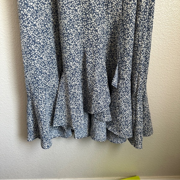 Prettygarden Sz M Women’s Long Sleeve Floral Print Midi Dress Blue - Picture 3 of 12